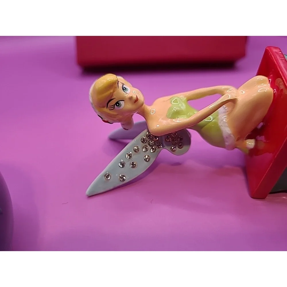 Limited Edition Disney Store 25th‎ Anniversary Tinker Bell Trinket Box LOT x2